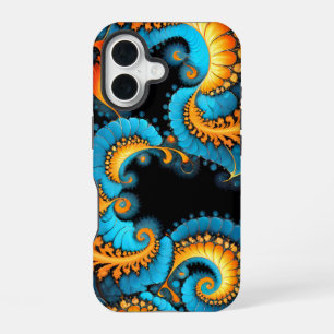 Coque iPhone 16 Motifs fractals abstraits