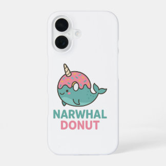 Coque iPhone 16 Narwhal Donut Phone Case