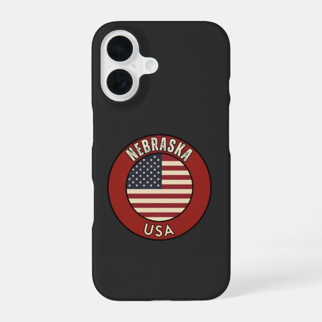 Coque iPhone 16 Nebraska Cornhusker State Gif  (Verso)