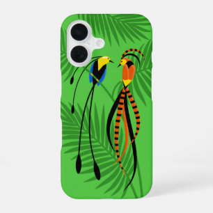 Coque iPhone 16 Oiseaux colorés et lumineux du paradis