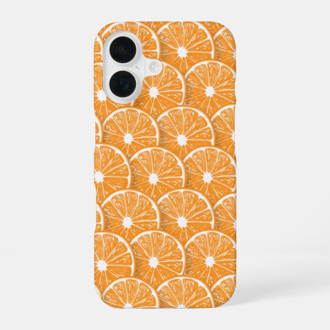 Coque iPhone 16 Orange slices (Verso)