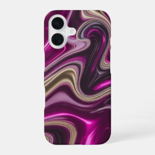 Coque iPhone 16 Orchidée Liquide Flux Holographique