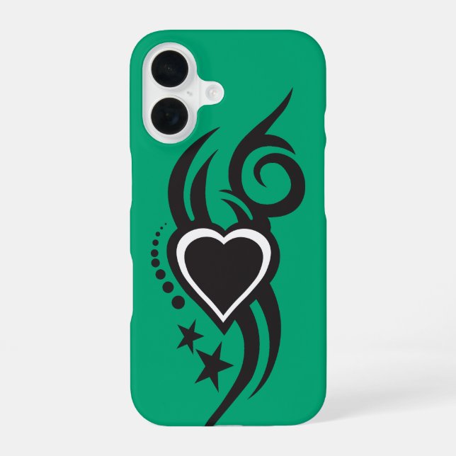 Coque iPhone 16 Ornamental Floral Heart Tattoo  (Verso)