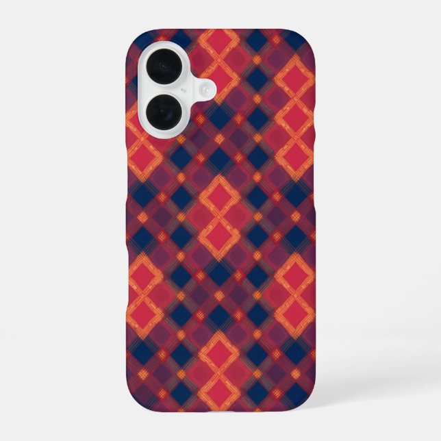 Coque iPhone 16 Passionate Tartan Plaid Phone Case (Verso)