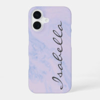 Pastel Lilac Marbre Nom du script personnalisé
