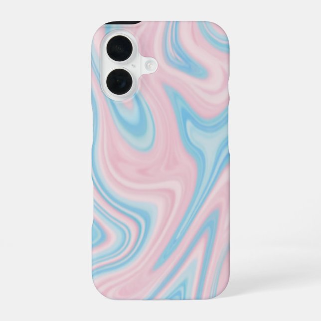 Coque iPhone 16 "Pastel Marble Swirl iPhone 16 Slim Fit Case - Sof (Verso)