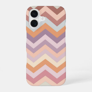 Coque iPhone 16 Pastel Multicolore Chevron Zigzag Bohème Géométriq