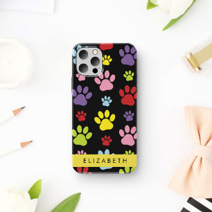 Coque iPhone 16 Pattes Colorées, Motif de Patte, Pattes de Chien,