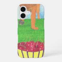 Pattes de chien et étui de téléphone cerise