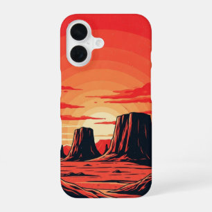 Coque iPhone 16 Paysage Martien Vintage