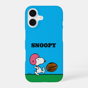 Coque iPhone 16 Peanuts Snoopy Footballeur