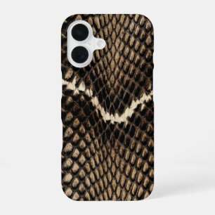 Coque iPhone 16 Peau de serpent Cobra fausse