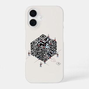 Coque iPhone 16 Perdu dans le code QR – Geek Maze Art