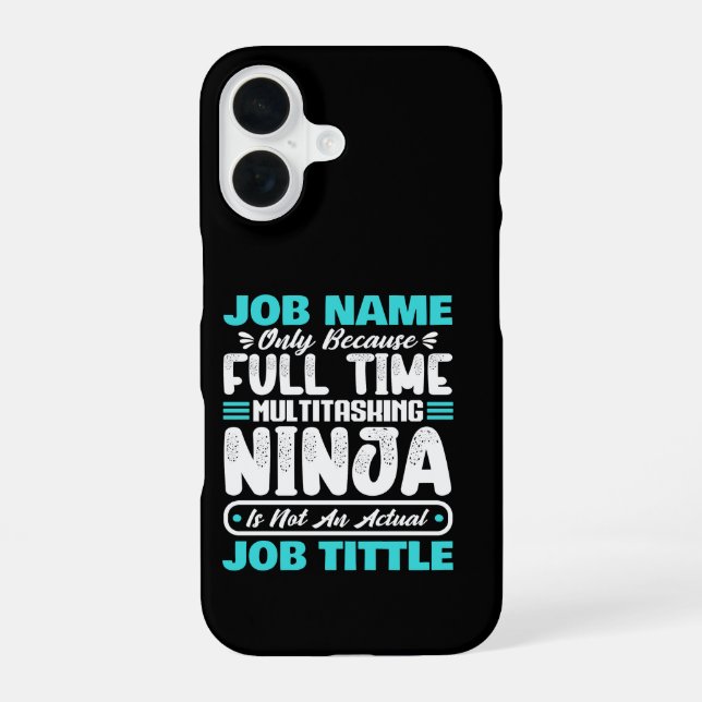 Coque iPhone 16 Personalized Custom Job Title Multitasker Worker (Verso)