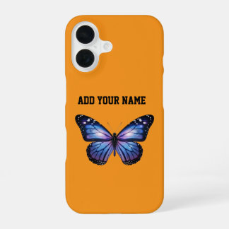 Coque iPhone 16 Personalized Galaxy Butterfly Cosmic Nebula Aesthe