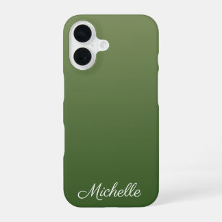 Coque iPhone 16 Personalized green