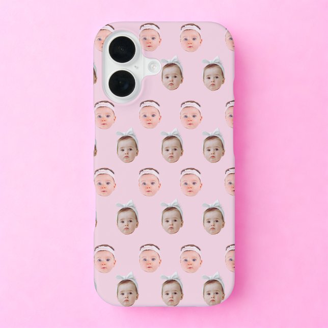 Coque iPhone 16 Personnalisé Visage 2 Photos, Personnalisé Visage, (Créateur téléchargé)