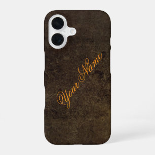 Coque iPhone 16 Personnalisez Avec Votre Nom Dark Rustic