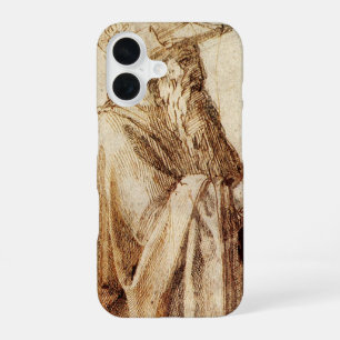 Coque iPhone 16 Philosophe grec avec crâne humain par Michelangelo