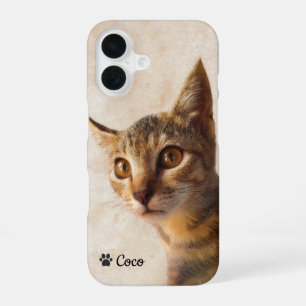 Coque iPhone 16 Photo personnalisée Kitten Chat Pet Chien Modèle
