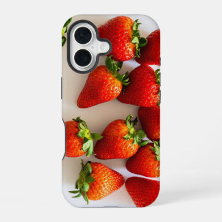 Coque iPhone 16 Photo Vibrante Fruit d'été fraise rouge