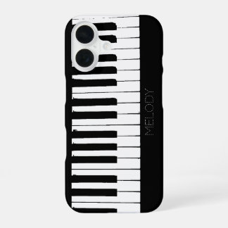 Coque iPhone 16 Piano Keys | Vertical | Customizable