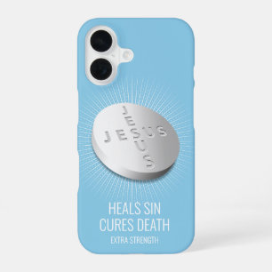 Coque iPhone 16 Pillule Jésus - Foi chrétienne Prière Espoir Dieu