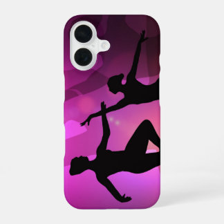 Coque iPhone 16 Pink Ballet Dancer Silhouette