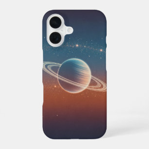 Coque iPhone 16 Planète Anneaux Vintage