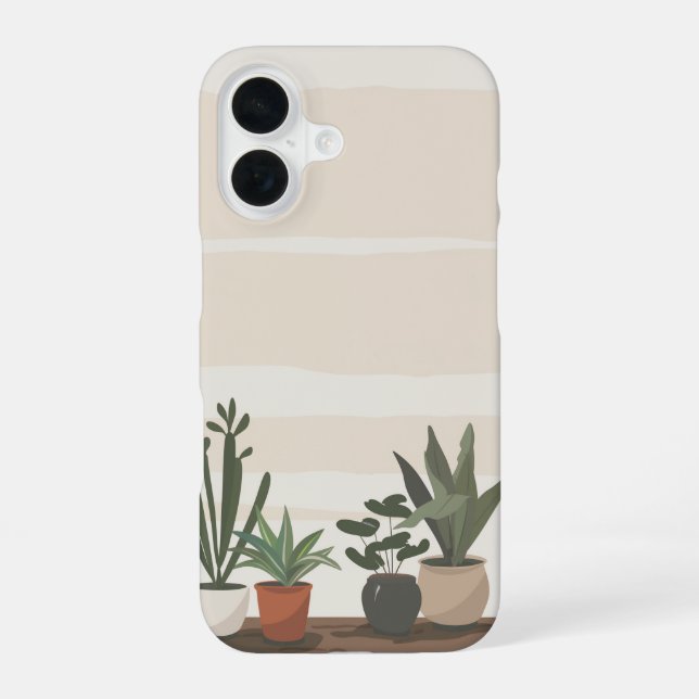 Coque iPhone 16 Plantes de maison (Verso)