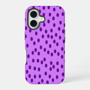 Coque iPhone 16 Pois violets de lavande