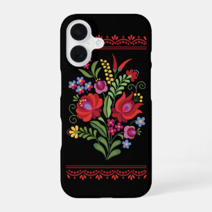 Coque iPhone 16 Poivrons Rouges du Folklore Hongrois