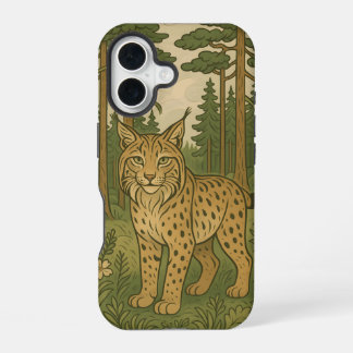 Coque iPhone 16 Polish Lynx Forest Folk Art