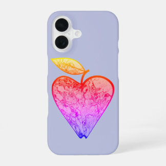 Coque iPhone 16 Pomme en forme de cœur