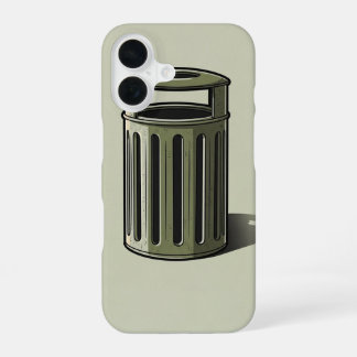Coque iPhone 16 Poubelle Rétro Simple