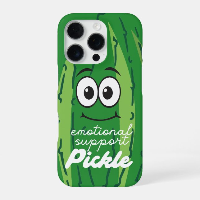 Coque iPhone 16 Pro Support émotionnel Pickle Funny Green coque iphone (Verso)