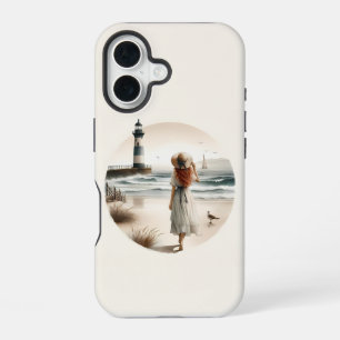 Coque iPhone 16 Promenade au phare côtier