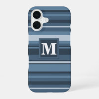 Rayures grises et bleues en monogramme