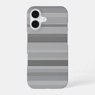 Coque iPhone 16 Rayures horizontales grises