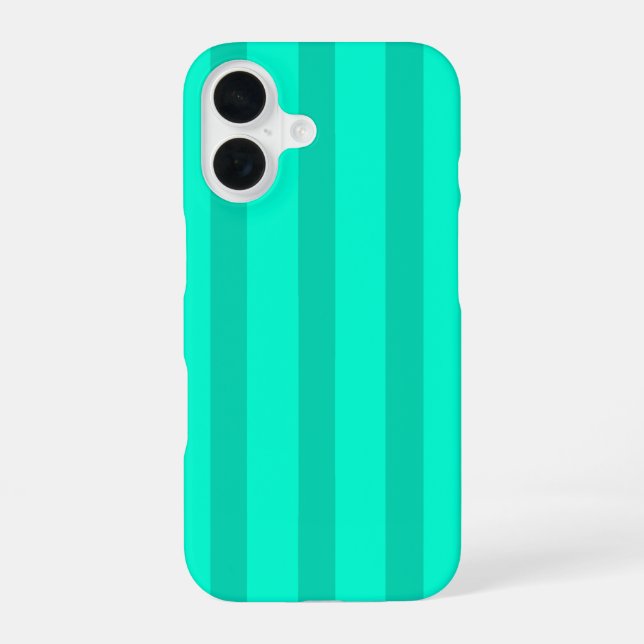 Coque iPhone 16 Rayures vert sauge  (Verso)