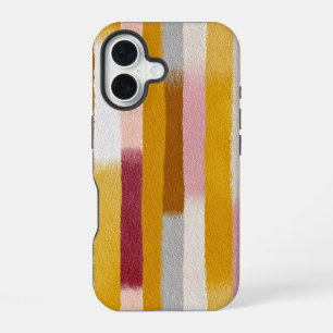 Coque iPhone 16 Rayures verticales aquarelles sans couture