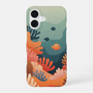 Coque iPhone 16 Récif stylisé rétro