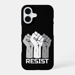Coque iPhone 16 Résister avec le poing - en blanc 0003