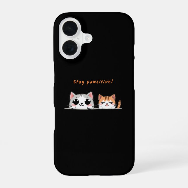 Coque iPhone 16 Restez pawsitif (Verso)