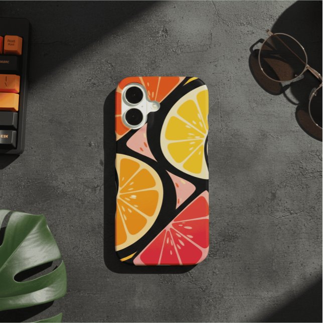 Coque iPhone 16 Retro Fruit Waves (Créateur téléchargé)