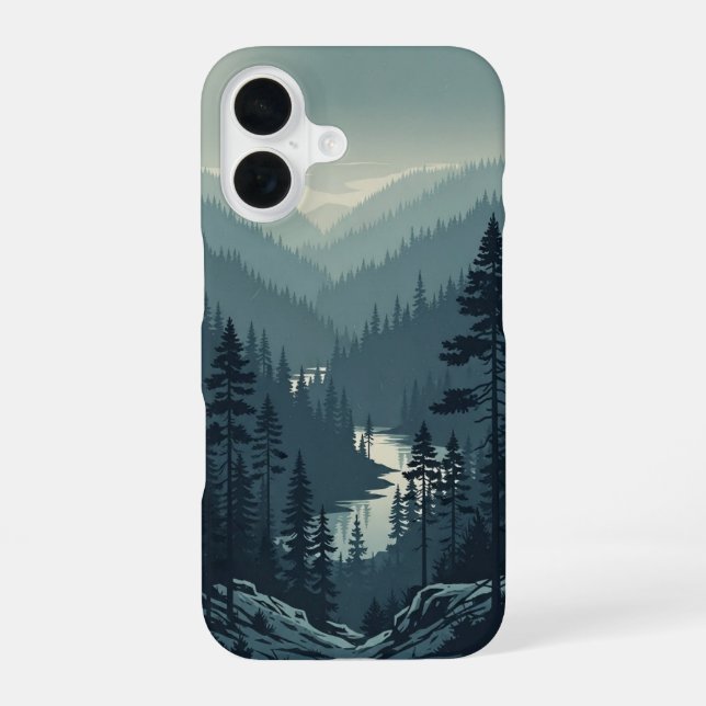 Coque iPhone 16 Retro Pine Valley (Verso)