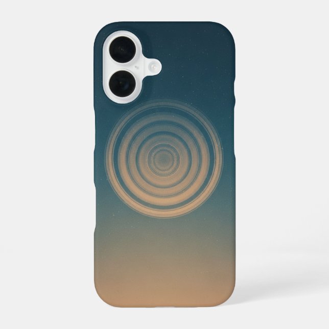 Coque iPhone 16 Retro Planet Top View with Reflection (Verso)