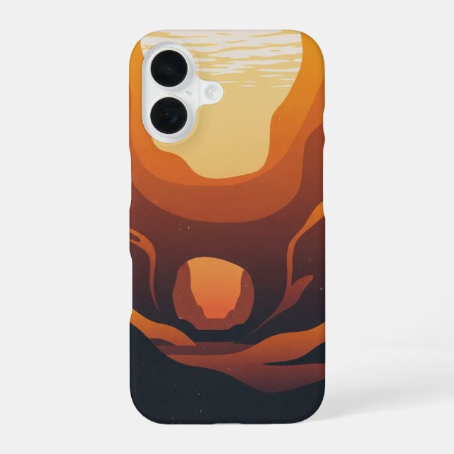 Coque iPhone 16 Retro Underwater Cave (Verso)