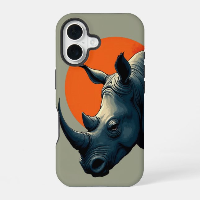 Coque iPhone 16 Rhinocéros (Verso)