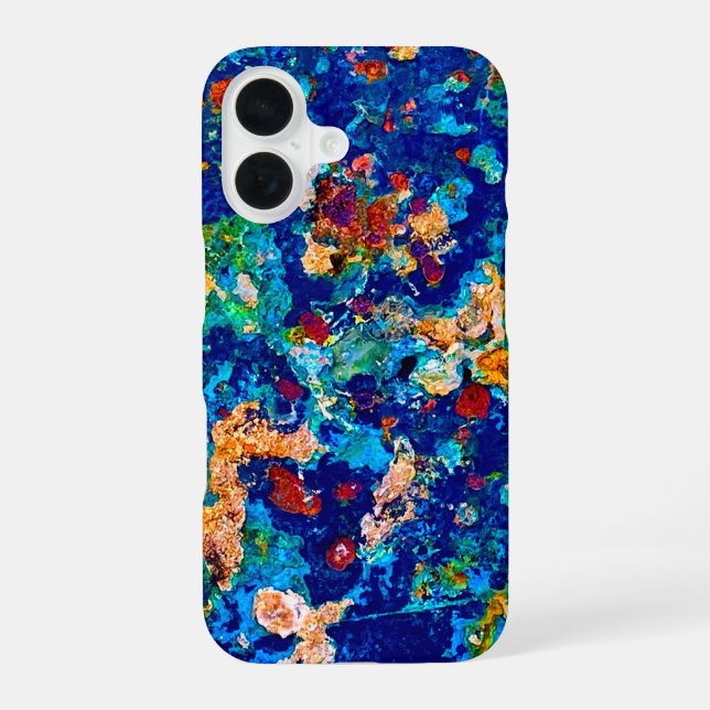 Coque iPhone 16 Rust Art Cool Amusant unique (Verso)